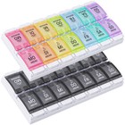 Tablettenbox f. 7 Tage Pillendose 2 Fächer pro Tag Medikamentenbox Pillenbox