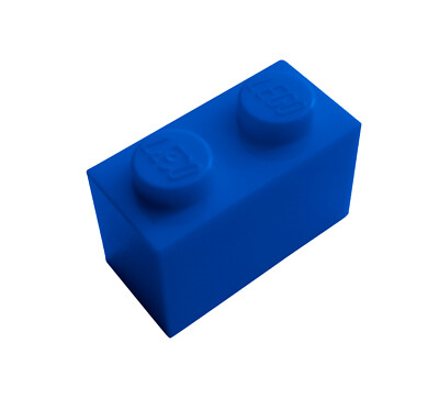 Lego 50 Stück Stein 1x2 blau Steine blaue Basicsteine (3004) Neu City Basics
