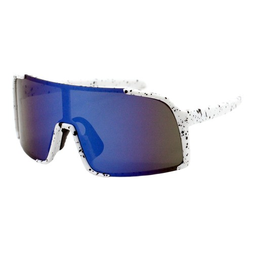 Sporty Shield Sunglasses Oversized Square Semi-Rimless Mirror Lens UV400 - 第 23/25 張圖片