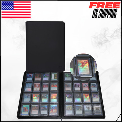 Large Top Loader Card Binder W/ Sleeves For Cards 3''x4'' Holds 640 Toploaders