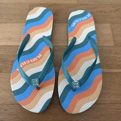 Flip Flops Badeschlappen Zehentreter Damen Gr 38 39 Playa Calma Sandalen