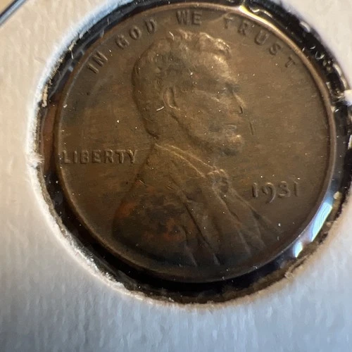 1931 Lincoln Head Wheat Cent Penny Coin. Very Nice Condition.  Enjoy. Free Ship