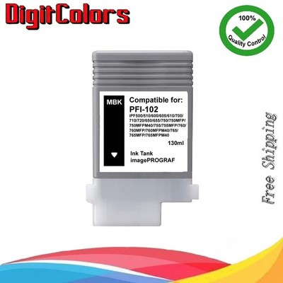 PFI-102 Matte Black Ink Cartridge Fit Canon iPF500 IPF510 IPF600 IPF605 IPF610