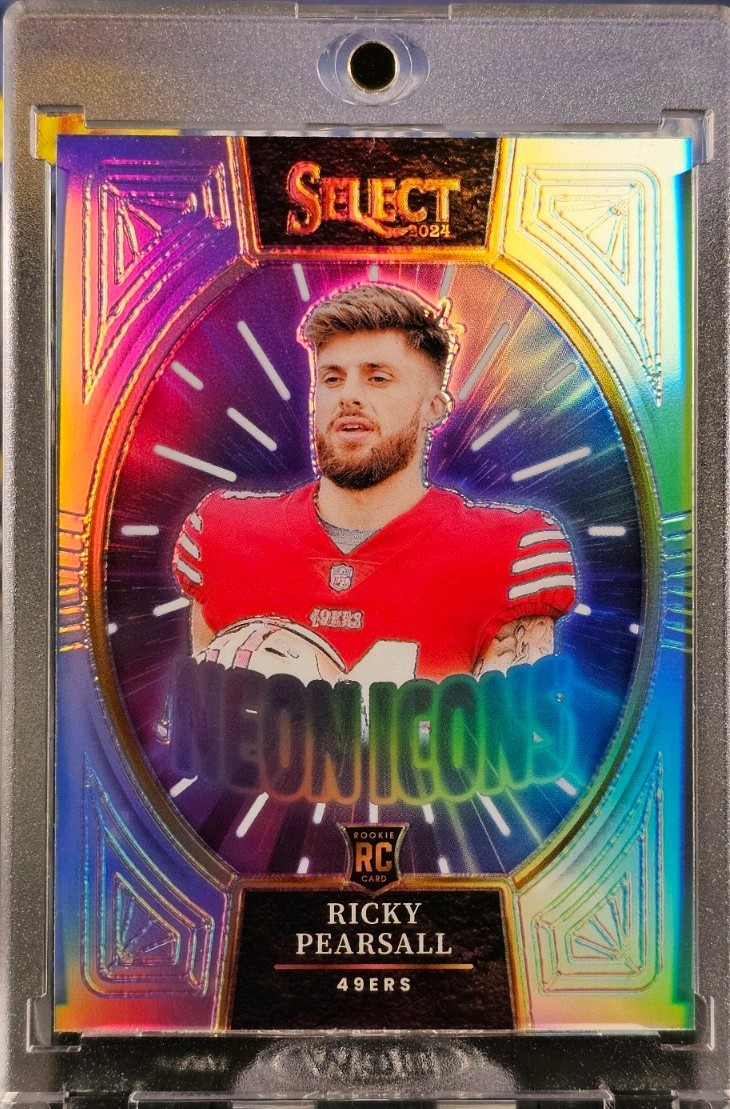 2024 Panini Select - Neon Icons Ricky Pearsall #6 Silver Prizm (RC)
