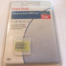 1gb SANDISK Pro Duo Sony Memory Stick Pro PSP, PS, PS3 Gaming Brand new package