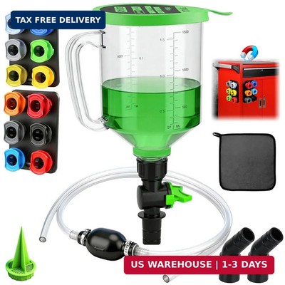 20-Piece Engine Oil Funnel Kit, 1.59QT/1.5L Oil Funnel Set with 12 Adapters, Sip