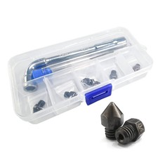 MK8 Nozzles Hardened Steel 3D Printer Extruders Nozzles 0.4mm/ 1.75 mm High T...