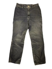 Gitano Sz 16 High Waist Straight Leg Dark Denim Mom Jeans Vintage 1980's sexy