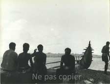NEW GUINA circa 1960 photo canoes 18 x 23 cm by V. Borlandelli