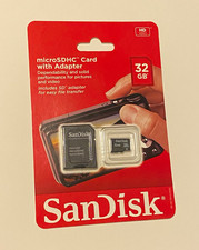 SanDisk Standard 32GB microSDHC Card Class 4 High Capacity w/ SD Adapter