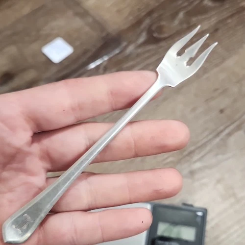 Gorham Sterling Silver Serving Fork PAT 1915 Monogrammed 'L'