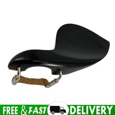 Left Hand 4/4 Full Size Violin Chin Rest Ebony Wood with Chin Rest Clamp