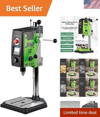 Mini Electric Bench Drill Stand 800W with LCD Display - Perfect for DIY Projects