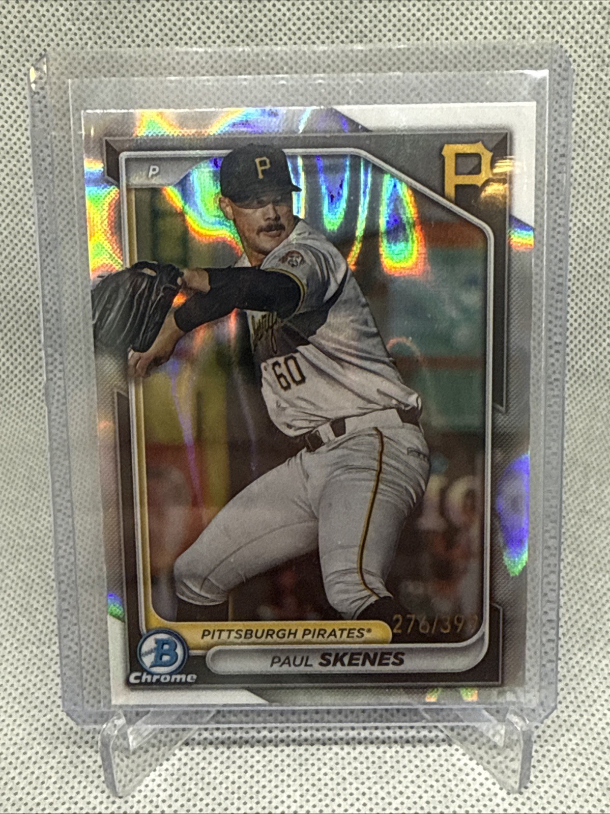 Paul Skenes 2024 Bowman Chrome Prospects Lava Refractor /399 #BCP-125 Pirates