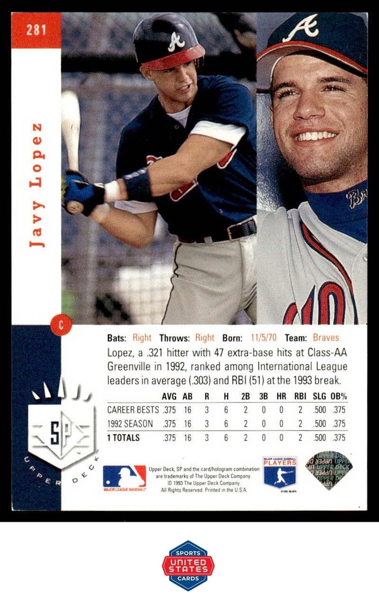 1993 SP #281 Javy Lopez | eBay