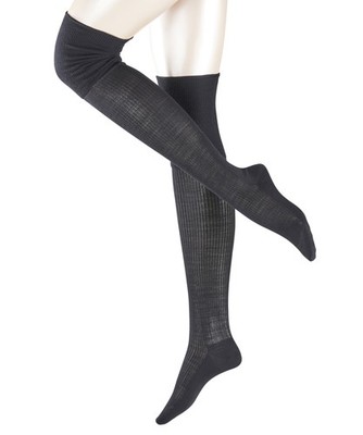 FALKE Overknees No. 3 Finest Silk Overknees Damen Struktur