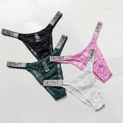 Womens Brief G-string Thongs High Cut Lingeries Solid Color Breathable