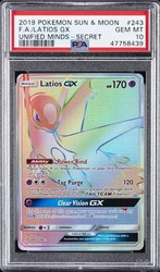 Latios GX 243/236 Secret Rainbow Rare Unified Minds