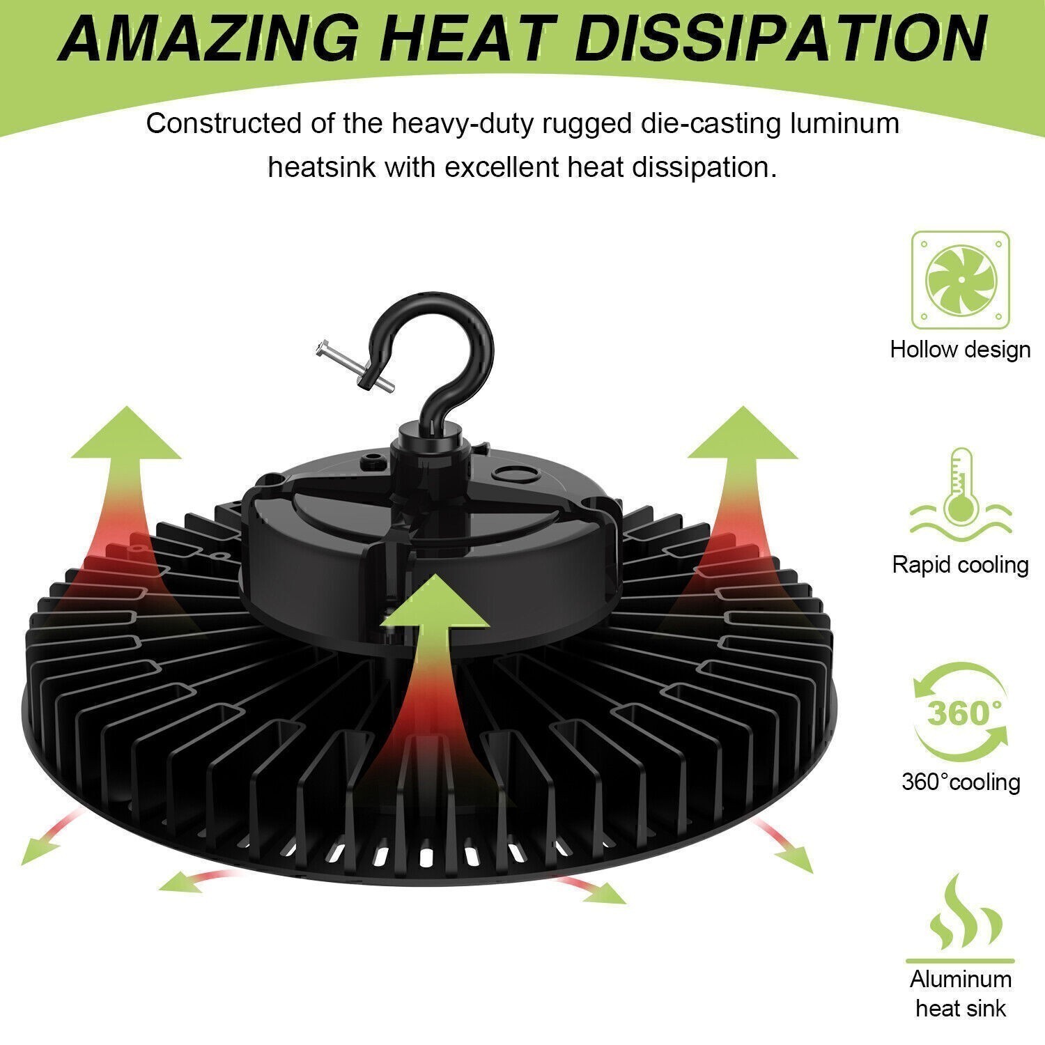 150W UFO Round High Bay Light Commercial LED Fixture Warehouse Factory Lighting