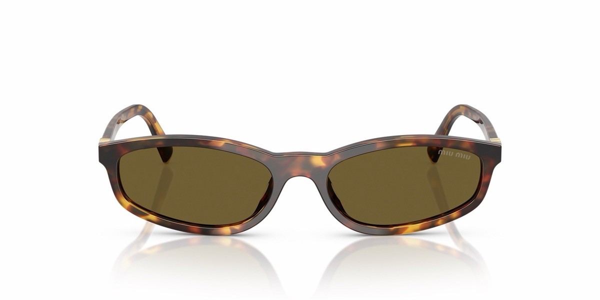 MIU MIU MU A06S 14L09Z Honey Havana Dark Brown Lens Women
