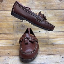Dexter Tassel Loafers Men Size 11 Brown Leather Made In USA Classic Ivy Preppy