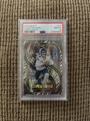 2024 Select Caleb Williams Zebra Shock #114 Psa8