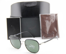 NEW PERSOL P 1015-S-J 1125/31 BLACK SILVER AUTHENTIC FRAMES SUNGLASSES 54-20