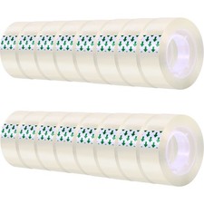 16 Rolls Transparent Tape Refills Clear Tape Each Roll 3/4 X 1200 Inch Clear Gif
