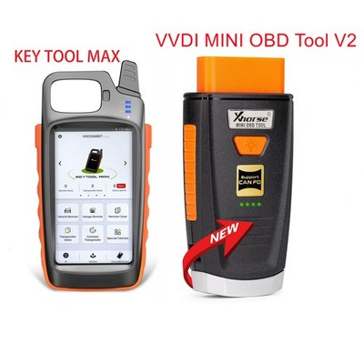 Xhorse VVDI Key Tool Max Generate Transponder Remote + VVDI MINI OBD Tool V2