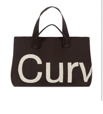 Curves by Sean Brown Knit Tote Bag - Chocolate Brown