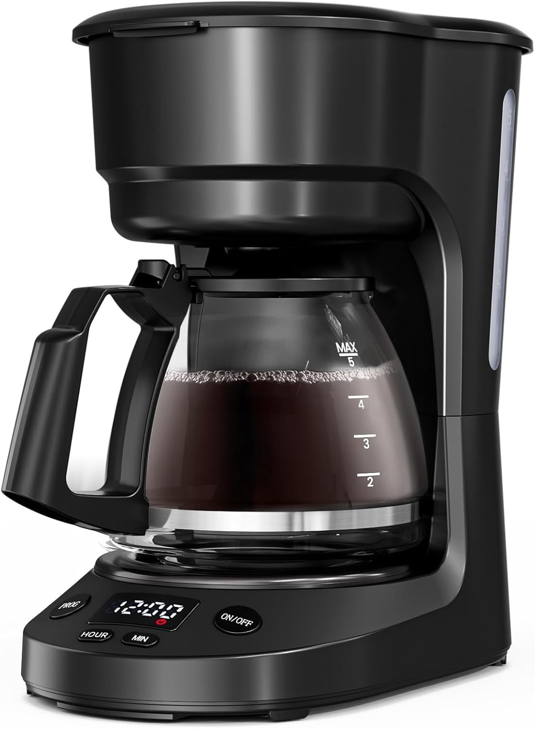 WAA 5 Cup Drip Coffee Maker, Portable Coffee Machine with Programmable Timer, Co
