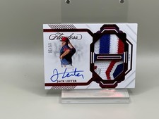 2023 Panini Flawless - Dual Memorabilia Autographs Jack Leiter #DMA-JL Ruby 5/20