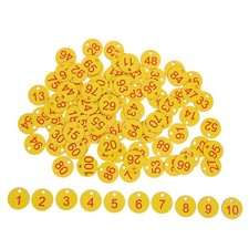 100 Pcs Plastic Digital Signage Live Coat Tags Key Identification Number Labels