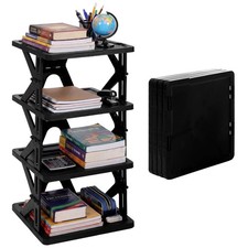 4 Tier Foldable Locker Organizer Shelf Foldable Storage Shelves Locker for , ...