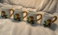 Set 4 Vintage Merry Mushroom Boho 70s Kitsch ...