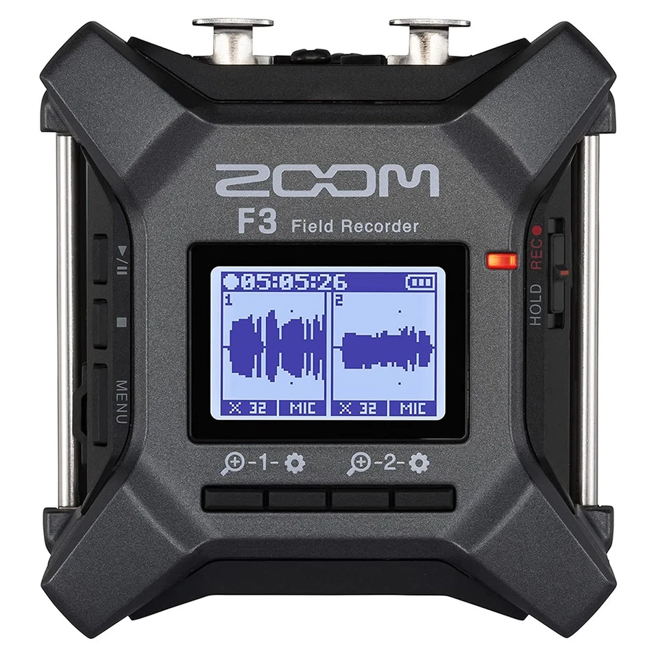 Zoom F3 Multitrack Portable Field Recorder w/ Card, Mount Plate & Cable Bundle - Image 3 of 4