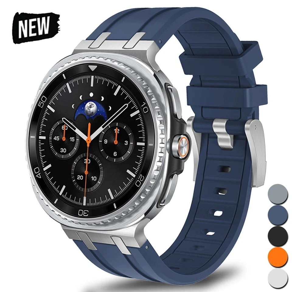 Correa de goma de lujo correa final reloj Samsung Galaxy 8 clásico 46 mm 40 mm 44 mm Foto 2 de 4