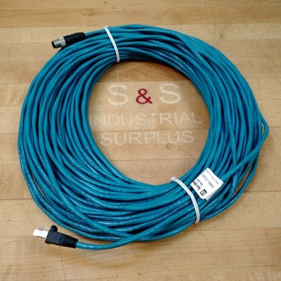Lumberg 0985 705G 103/40M Ethernet Cable, 4 Pin Male To RJ45, 40 Meters - USED