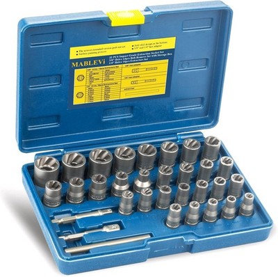 32pcs Bolt Extractor Socket Set Stripped Lug Nut Remover for Frozen, Rusted Bolt