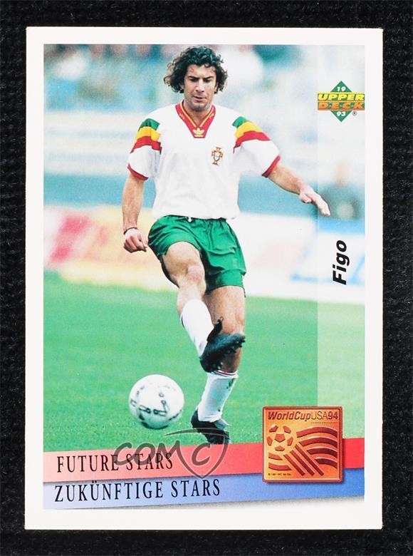 1993 Upper Deck World Cup 94 Preview English/German Future Stars Luis Figo 0z2