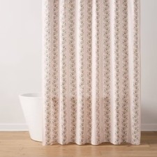 Floral Stripe Dorm Shower Curtain Pink - Threshold