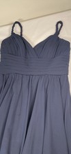 Mori Lee by Madeline Gardner Blue Chiffon Sleeveless Bridesmaid Dress 15/16