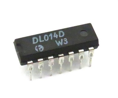 10x DL014D Hex Schmitt-Trigger Inverters =74LS14 DIP14, HFO