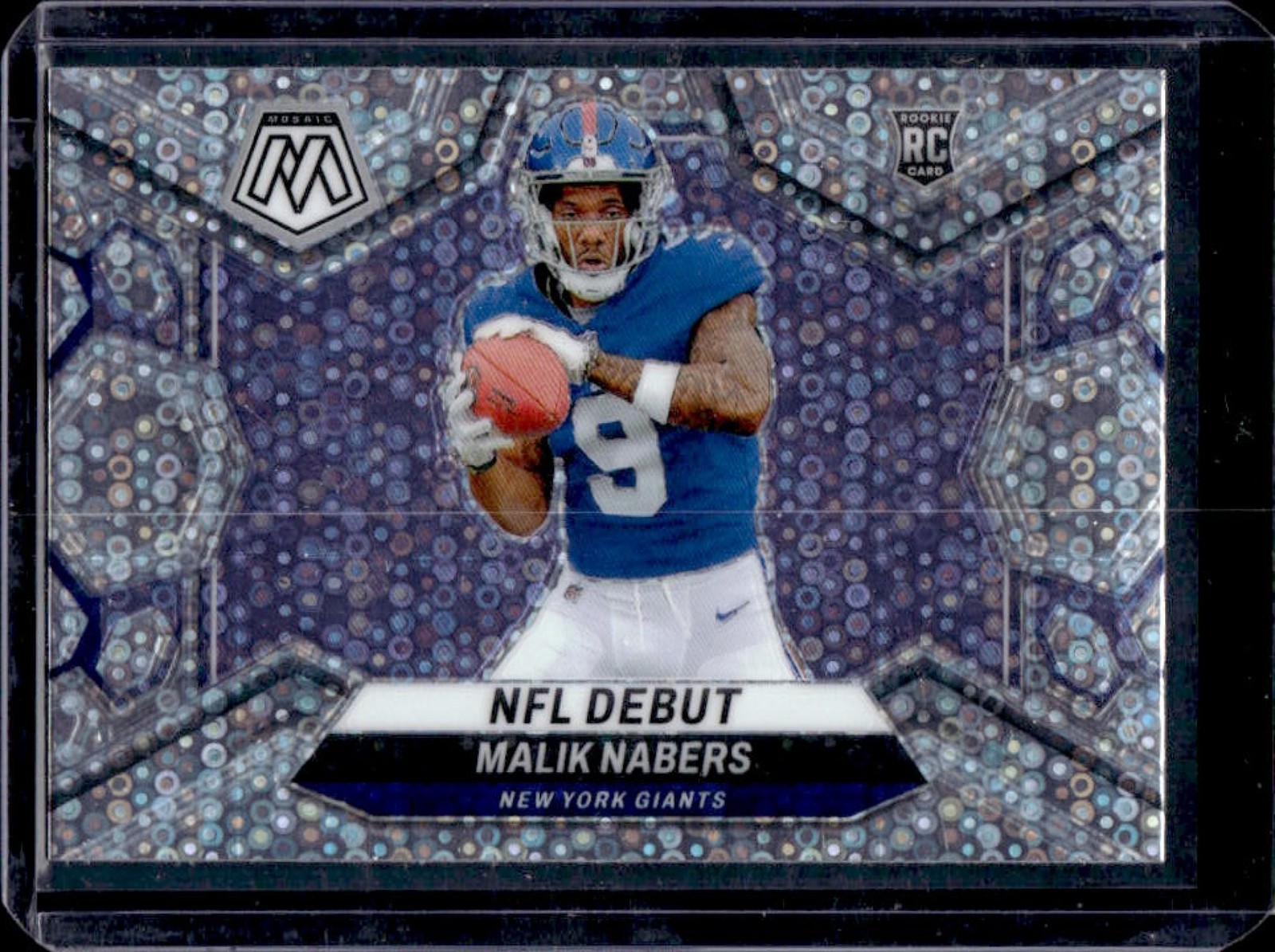 2024 Mosaic Malik Nabers RC No Huddle Silver Prizm NFL Debut #284 Giants