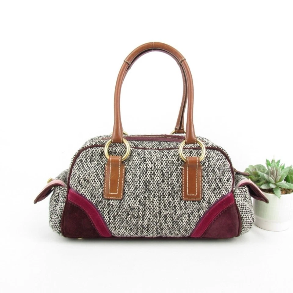 Coach Vintage Y2K Tweed & Velvet Bow Bag - Image 2 of 4