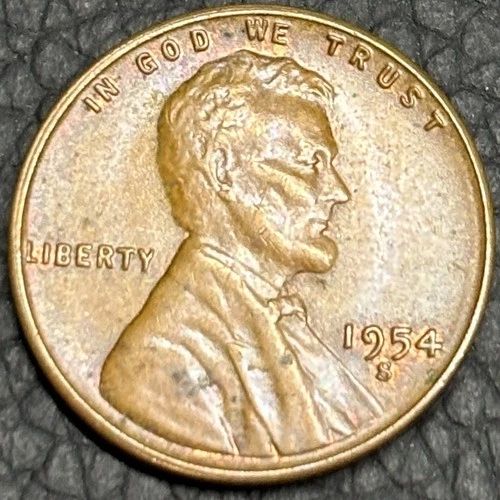 1954-S Lincoln Cent • AU+ Almost Uncirculated • San Francisco Mint • Semi-Key 1C