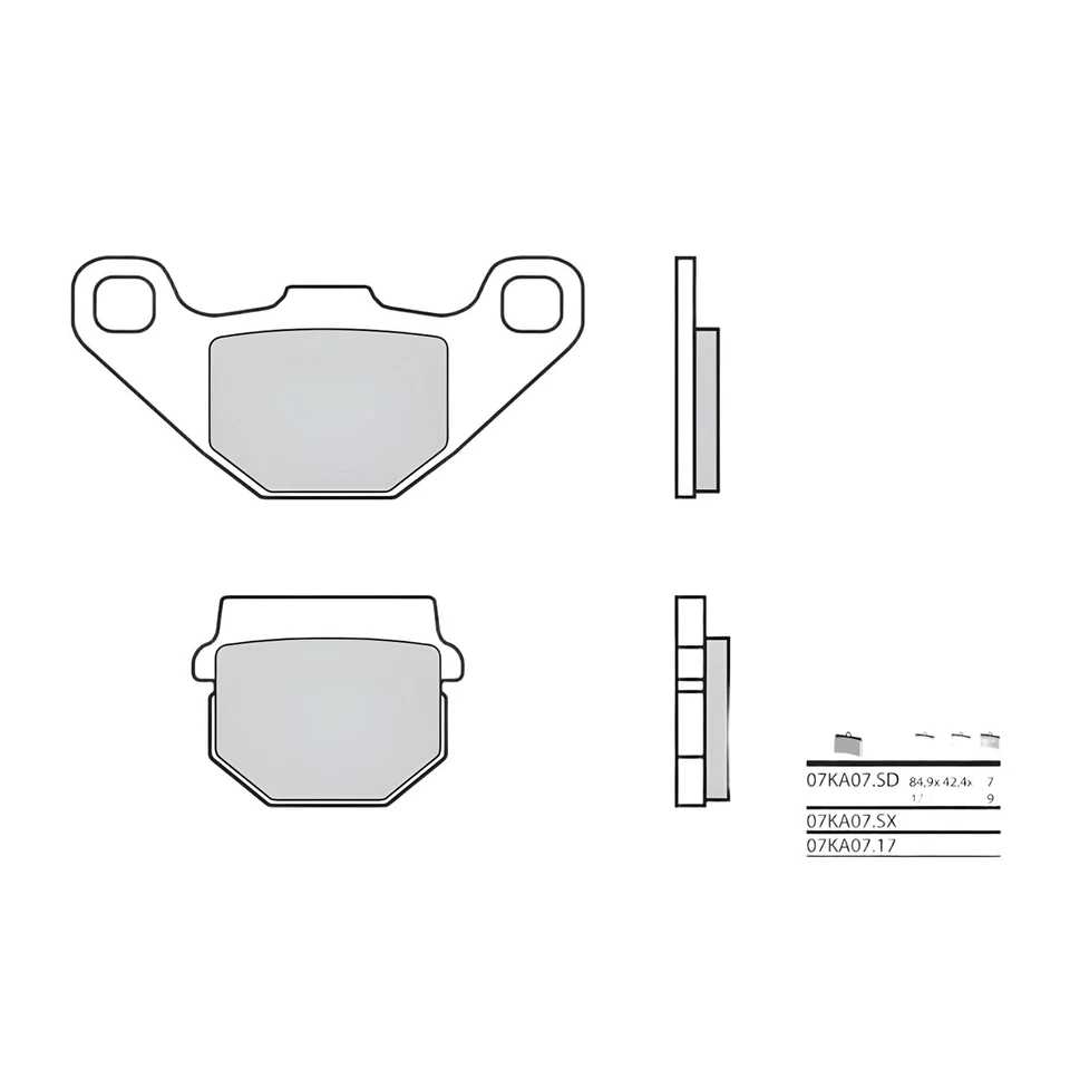 Plaquettes frein Brembo 07KA0717 carbone céramique avec homologation pour - Photo 1/1