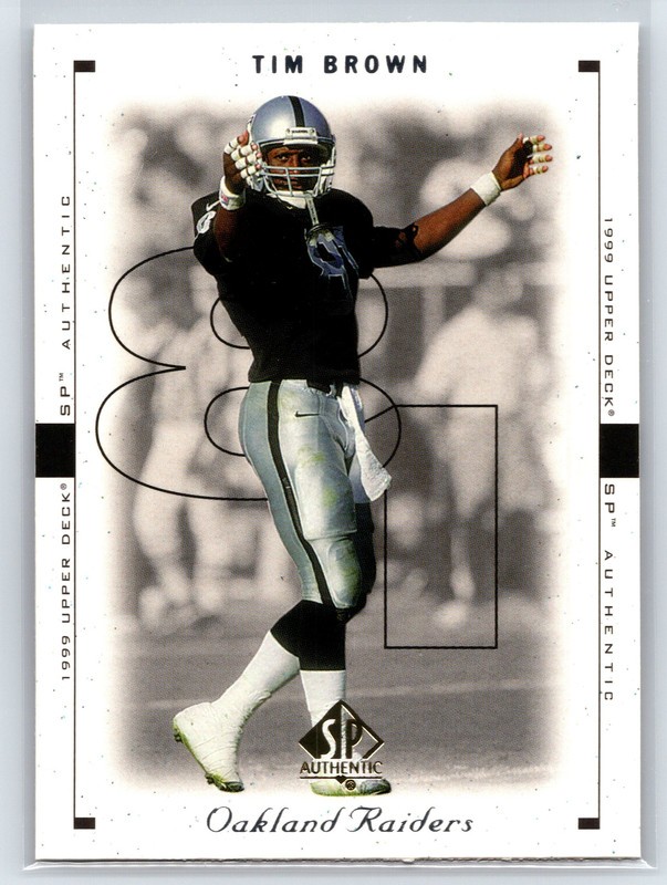 #62 Tim Brown, Oakland Raiders 1999 SP Authentic Base