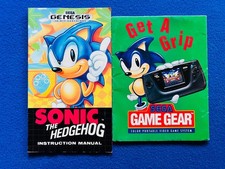 Sonic the Hedgehog Sega Genesis Manual Instruction Booklet and Promo Insert