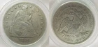1871 P Seated Liberty Dollar ANACS Certified Extremely Fine 45 XF 45